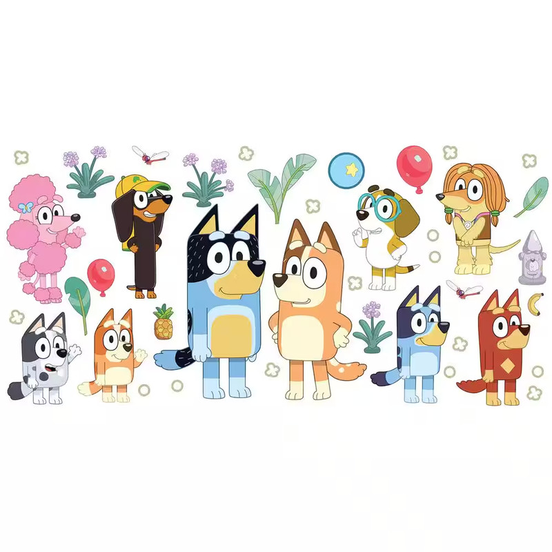 Bluey Wall Decals Peel Stick Wall Stickers Kids Room Decor Bluey Family Set gallery