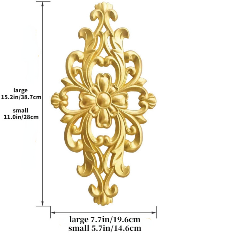 1X Plastic Carved Applique Decor Self-adhesive Furniture Decal Wall Door Sticker gallery