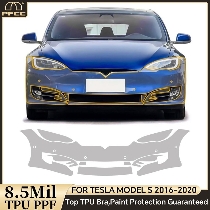 2016-2020 Tesla Model S Full Car Kit Precut Paint Protection Film Clear PPF TPU