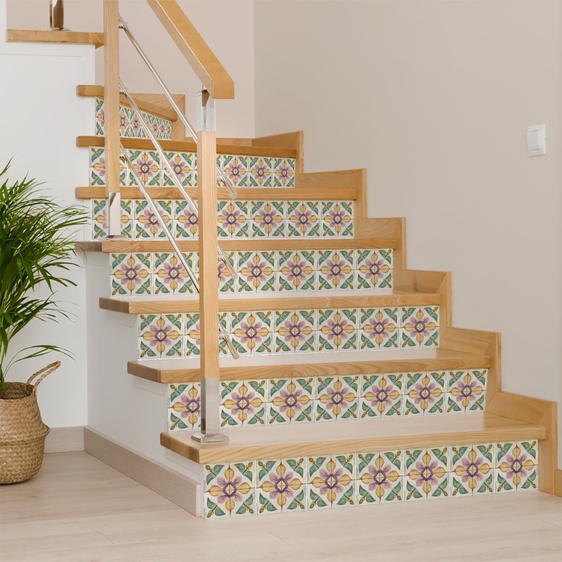 Peel Snd Stick Tile Stickers 24 Unit Pack Retro Floral gallery