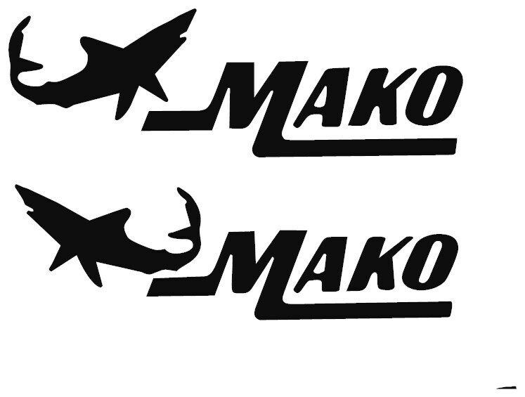 MAKO MARINE BOAT STICKER DECAL FISHING *ANY SIZE OR COLOR BUY 1 GET 1 FREE gallery