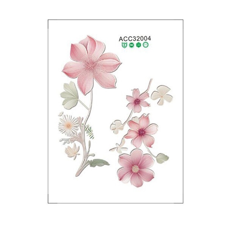 Flower Pattern Wall Decal Switches Sticker Easy to Apply and Remove for Any Room gallery