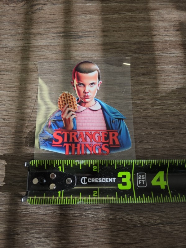 Eleven Waffle Stranger Things UV DTF Dcal Sticker Raised Waterproof USA gallery