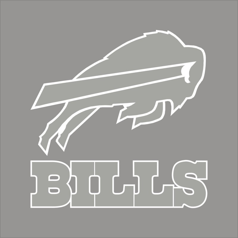 Buffalo Bills #8 NFL Team Logo 1 Color Vinyl Decal Sticker Window Car Wall