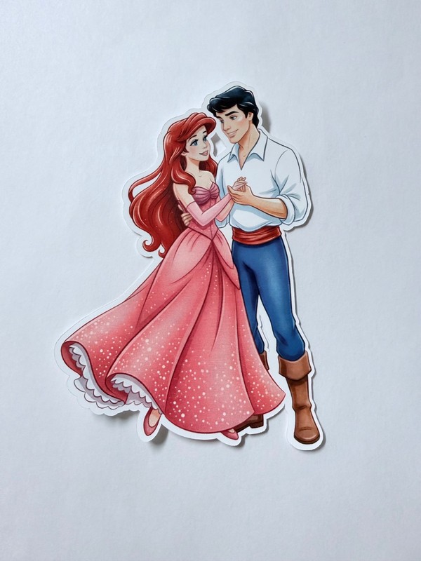Brand New Disney Little Mermaid Ariel and the Prince 3.75″ by 4.75″ Sticker