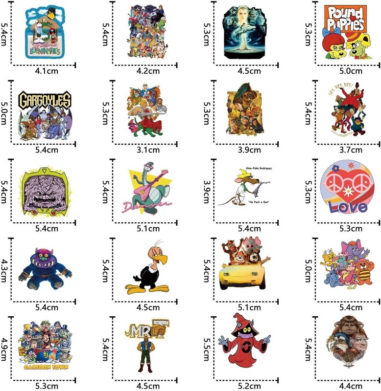 63PCS Classic 80s Stickers Waterproof Vinyl Decals For Laptop Bottle Decor USNew gallery