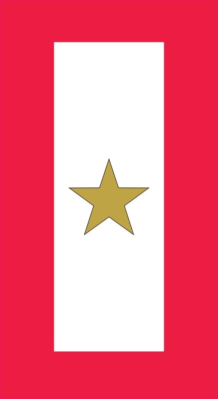 One Gold Star Service Flag Vinyl Decal Sticker Size Mother’s Military Service