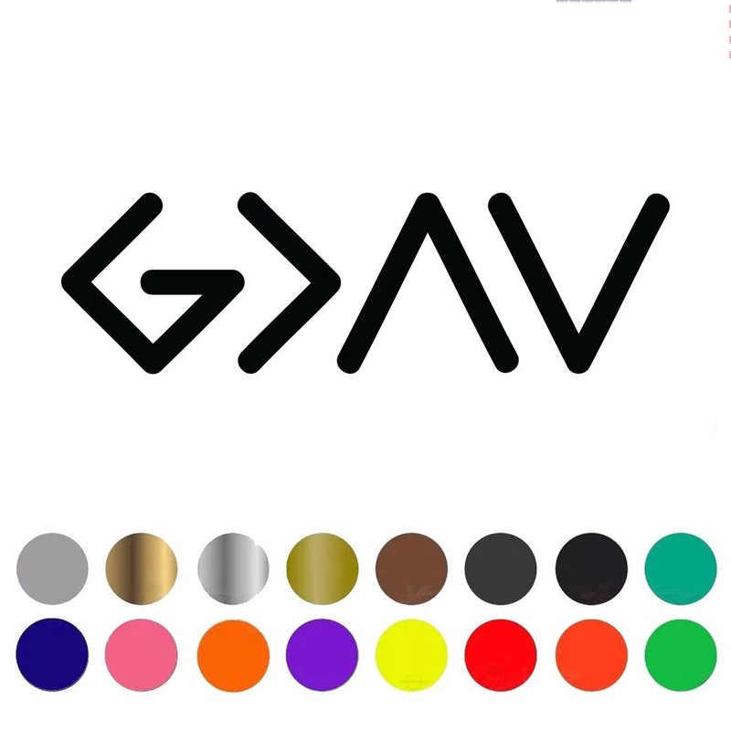 God is Greater than Highs and Lows Vinyl Die Cut Decal Sticker Christian Faith
