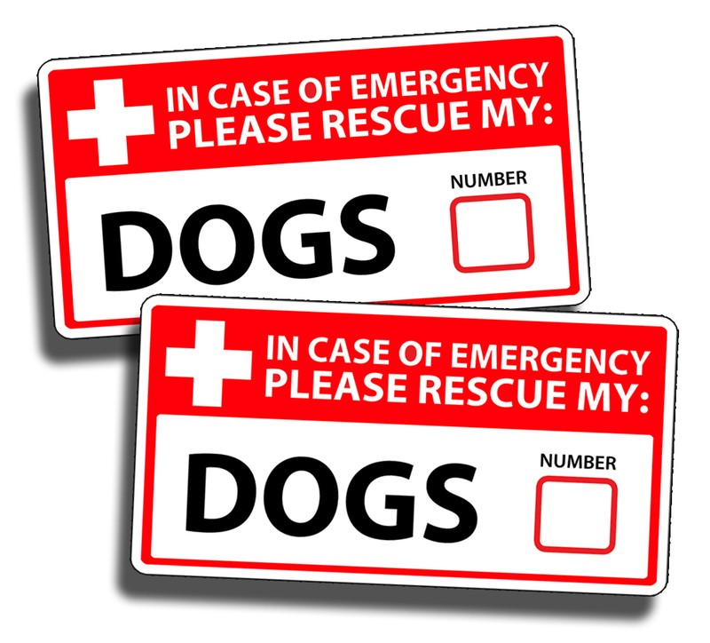 Dog Pet Emergency Rescue Sticker 1st First Responder Fire Safety Safe 911 Decal