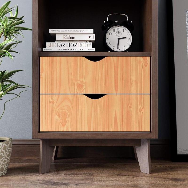 15.8x197 Inch Adhesive Wood Wallpaper Stick and Peel Waterproof Vinyl Adhesiv... gallery