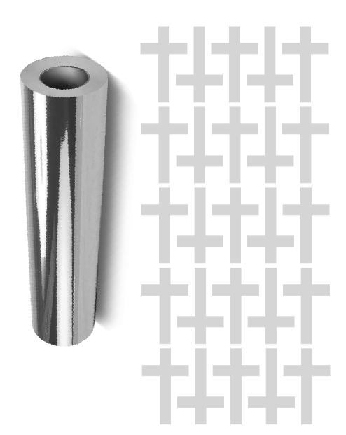 Cross Stickers Chrome Silver 1.5″ Religious Envelope Seals Church DC30