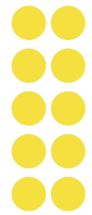 1.5″ Light Yellow Round Label Dots Stickers Color Coding Inventory 1.5 Inch Dot