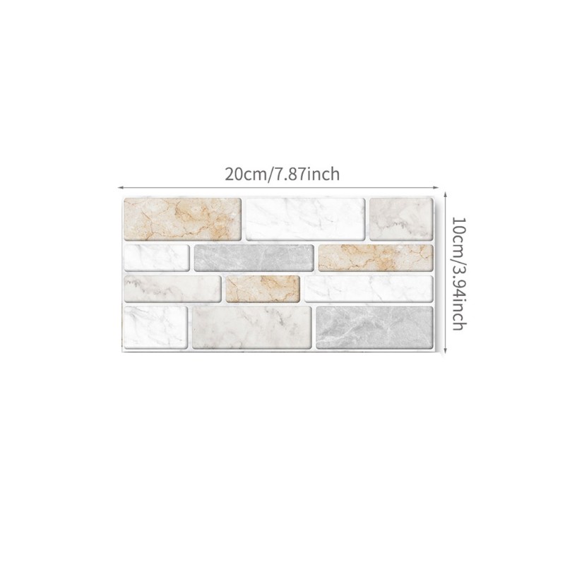 27pcs Imitation Marble Brick Tile Stickers DIY Self Adhesive Kitchen Floor Wall gallery