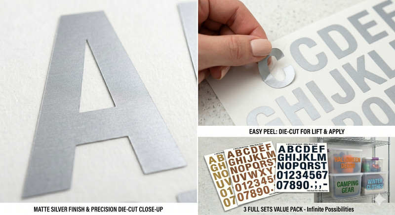 3 Sets Alphabet Letter Decals Sticker Window Door Wall Car mail box gallery
