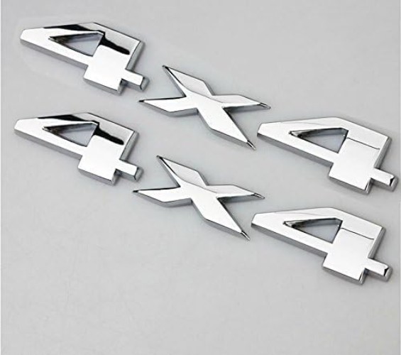 Luxury 2-Piece 3D Chrome 4x4 Logo Emblem Set for All Vehicles - Easy Install gallery