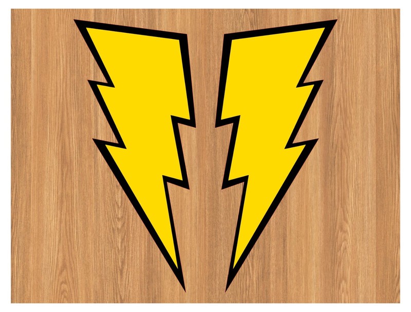Lightning Bolt x2 Left and Right All Weather Vinyl Decal Sticker
