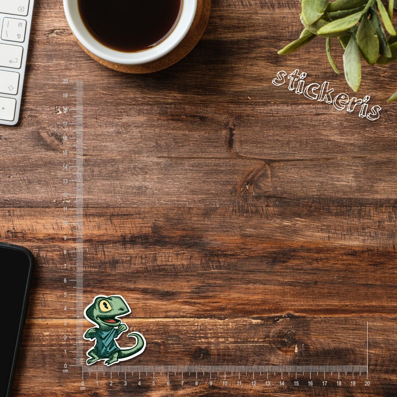 2x Art of a green small lizard sticker for car, laptop 2-12″ | buy 2 get 1 free