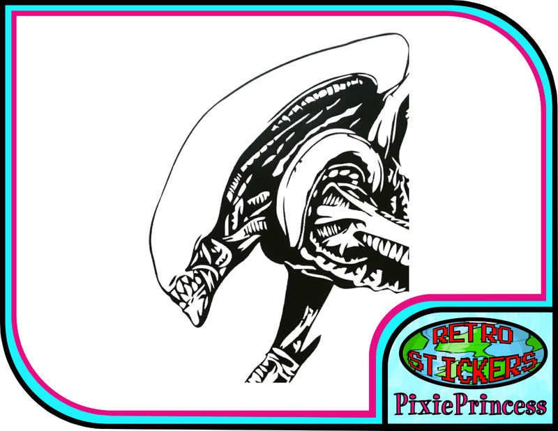 Alien Aliens Xenomorph G Vinyl Sticker Vehicle Car Bike Wall Poster Window Movie