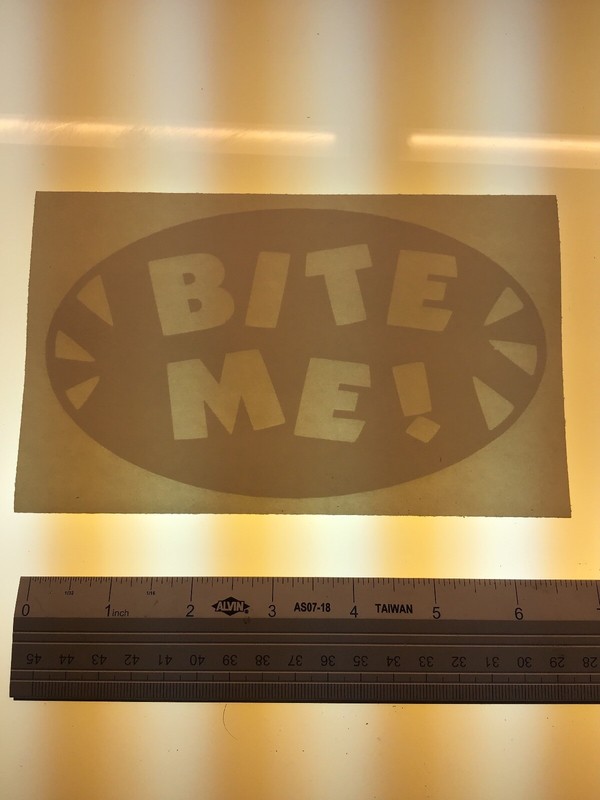 Bite Me -1 – WHITE – Vinyl Sticker Decal – Y7-2.706