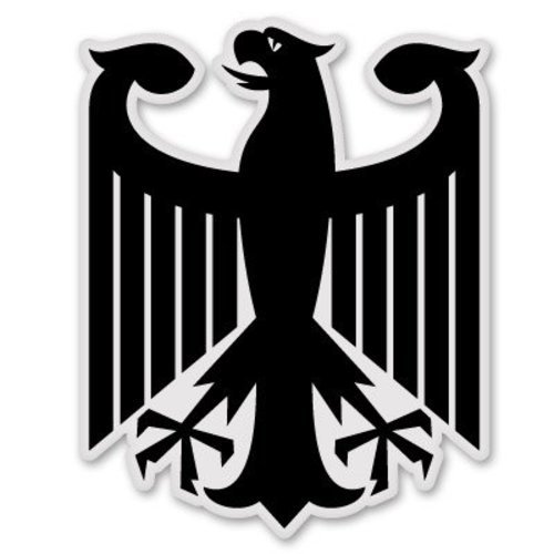 German Eagle Black Car Vinyl Sticker – SELECT SIZE