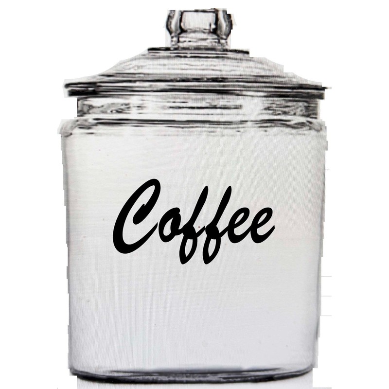 Coffee label canister jars storage custom Pantry kitchen organization stickers