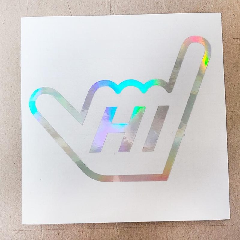 Hawaii HI Shaka Hand Hang Loose Aloha State Vinyl Decal Sticker- Car Wall Window gallery