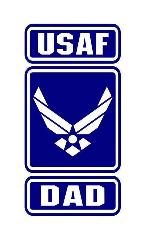 U.S. AIR FORCE DAD VINYL DECAL STICKER STRONG