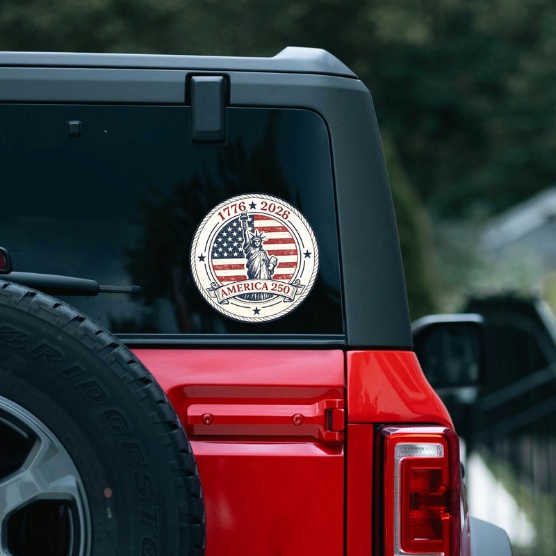 America 250th Anniversary Sticker 1776 - 2026 Flag Patriotic USA Vintage Decal gallery