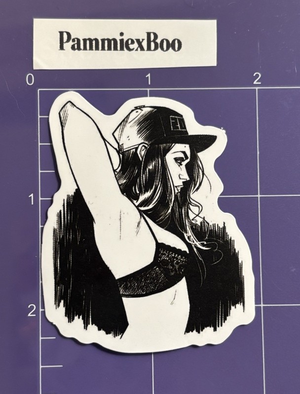 Beautiful Woman – Black and White – Gloss Vinyl Sticker 1pc