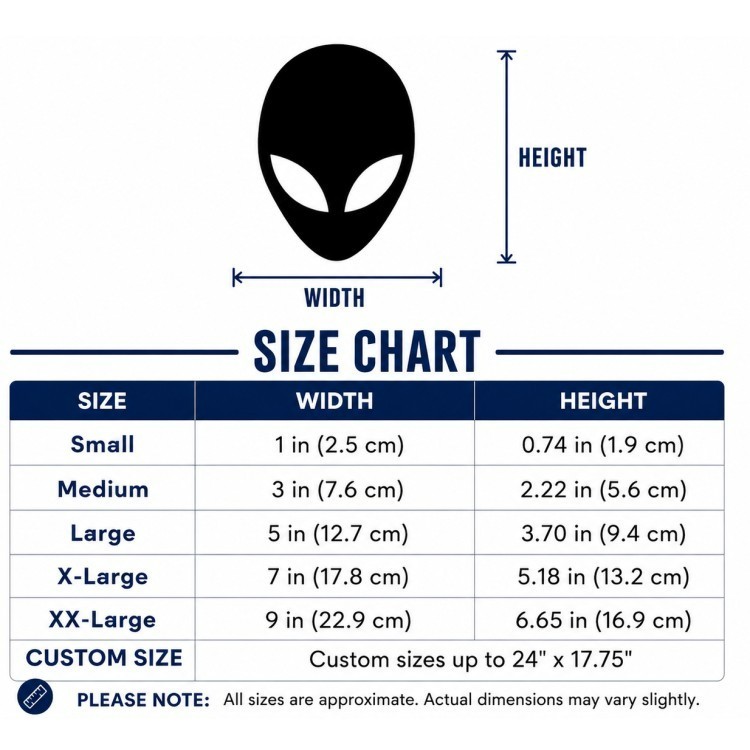 Alien Head vinyl decal- UFO area 51 encounters space Peace sticker decal New gallery