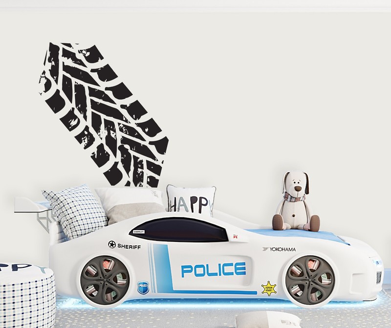 Tire Tracks Wall Decal, Race to Style with Tire Tracks Wall Decals se196