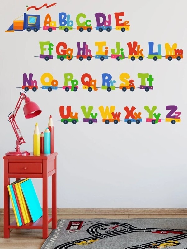 Alphabet Letter Desing Print Wall Sticker Baby Kids Rooms. gallery