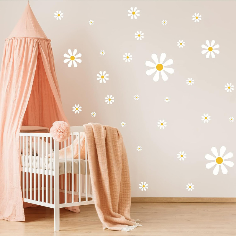Fuutreo 12 Sheets Daisy Stickers 130 Pcs Flower Car Decals Self Adhesive Vinyl R gallery