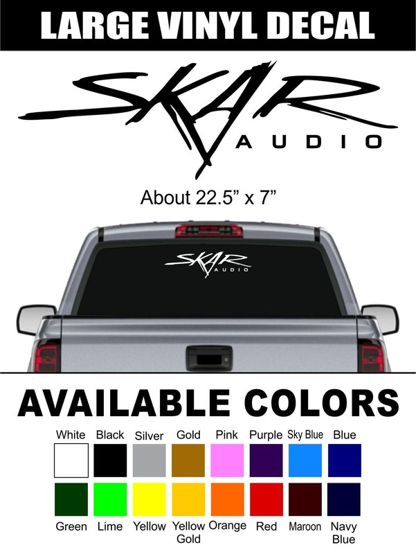 Large Skar Audio Car Audio Vinyl Decal Sticker Car Window