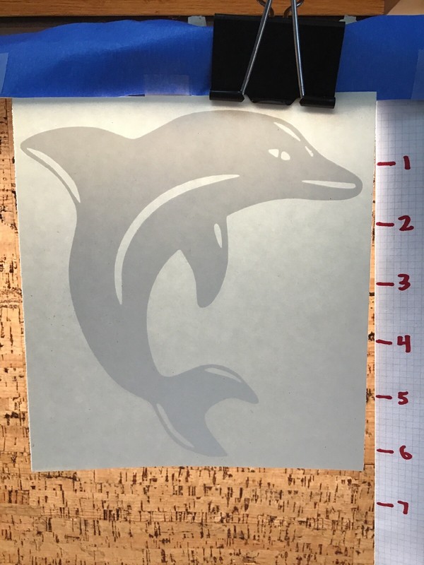 Dolphin 1 – White – Vinyl Sticker Decal – Y7-1.209