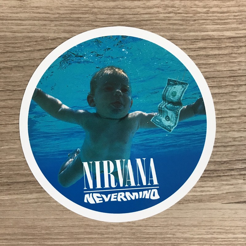 Nirvana Nevermind 4″ Wide Vinyl Sticker – BOGO