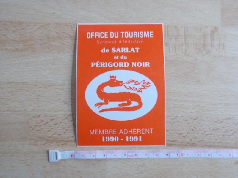Sticker Office Tourism Of Sarlat And Périgord Black 1990-1991