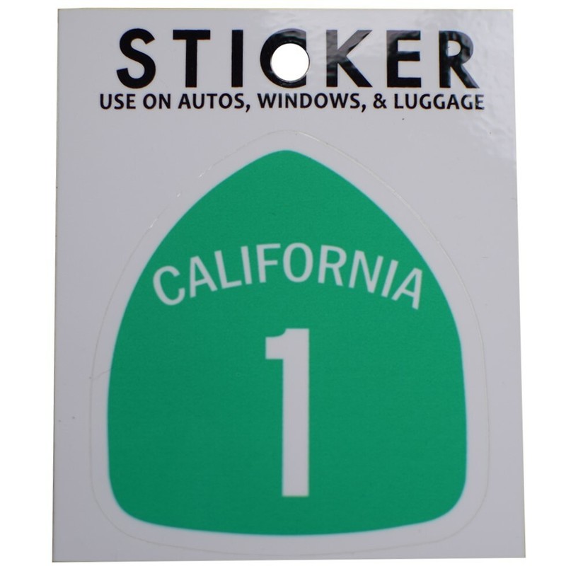 California Sticker – Highway 1 Vinyl Decal, Fade Proof, UV Protection 2-5/8″
