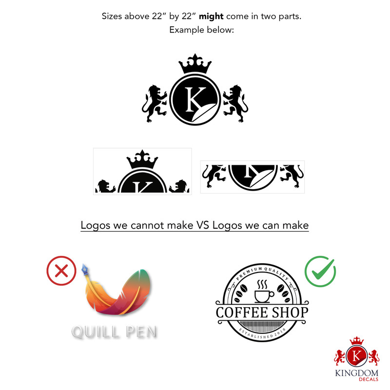 Custom Business Logo Decal | Personalized Storefront Vinyl Sticker gallery