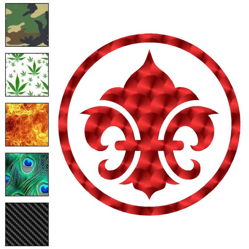 Fleur De Lis, Vinyl Decal Sticker, 40 Patterns & 3 Sizes, #6746