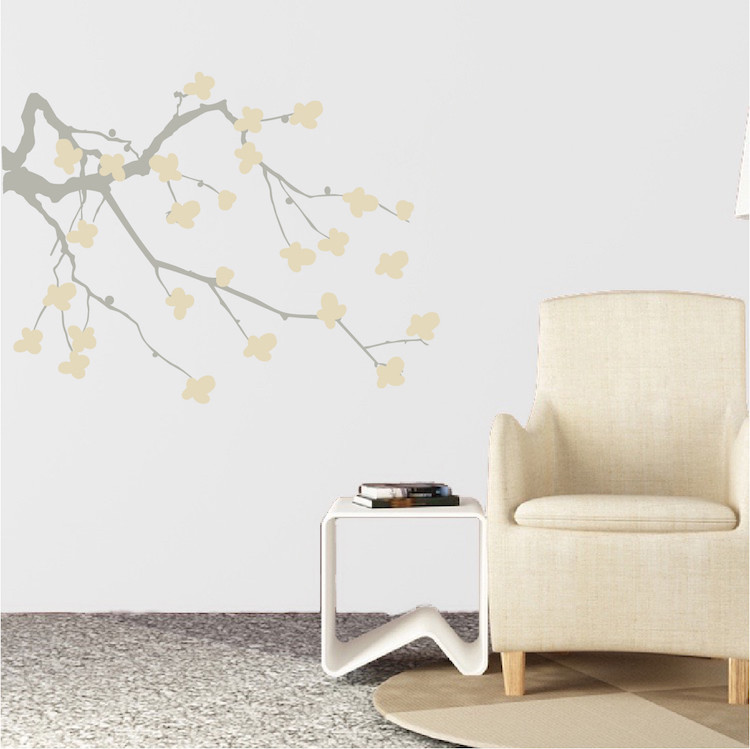 Tree Brach Flowers Wall Decal Wallpaper Floral Plant Life Removable Design, b30 gallery