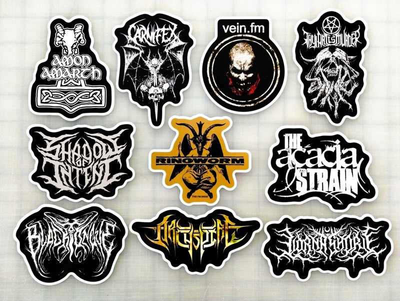 Death Metal Sticker Lot (10 Pack) SET 6 black extreme punk grindcore crust cvlt