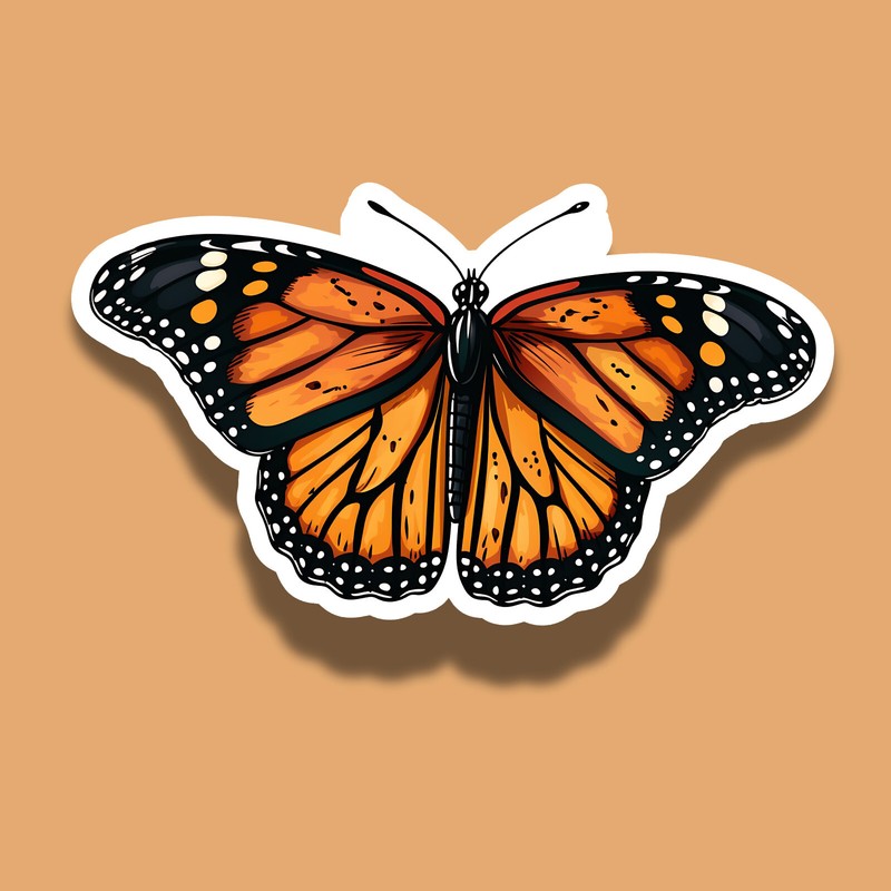Monarch Butterfly 3″ Vinyl Laminated Sticker