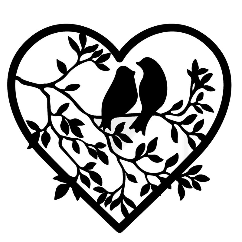 Love Birds Heart Tree Vinyl Decal Car Window Tumbler Laptop Tablet Notebook gallery