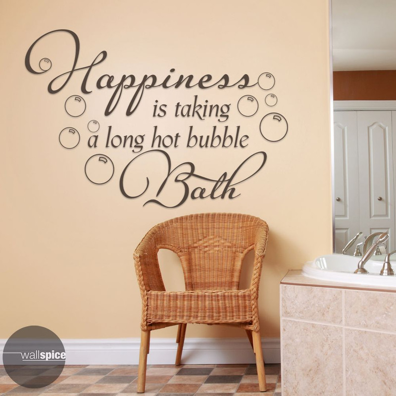 Happiness Is Taking A Long Hot Bubble Bath Vinyl Wall Decal Sticker gallery