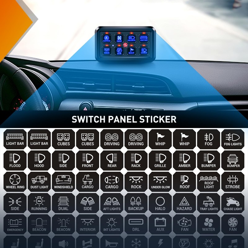 120PCS Switch Panel Stickers Multifunction Button Sticker for 6/8 Gang Label ... gallery
