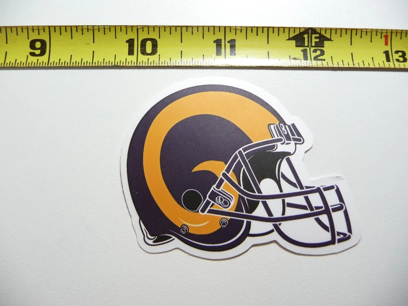 LA RAMS HEMET FOOTBALL SMALL STICKER DECAL GAME ATHLETIC SPORTS GAME