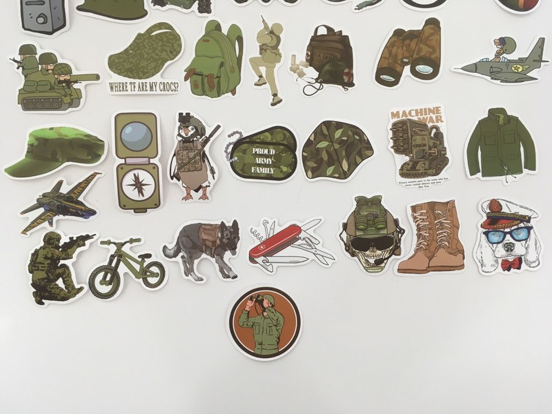 50 Pcs Military Army Stickers Soldier American Patriot Sticker Kids Adults gallery