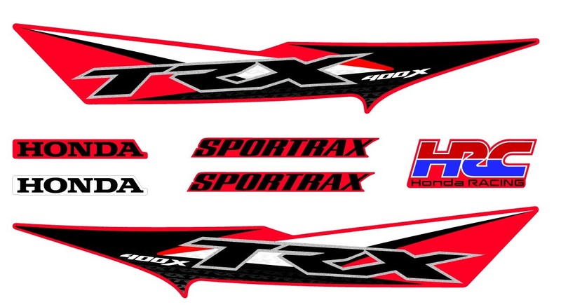 2013 2014 HONDA TRX 400X Decal Sticker OEM kit Red Plastic 400 X EX ATV Quad