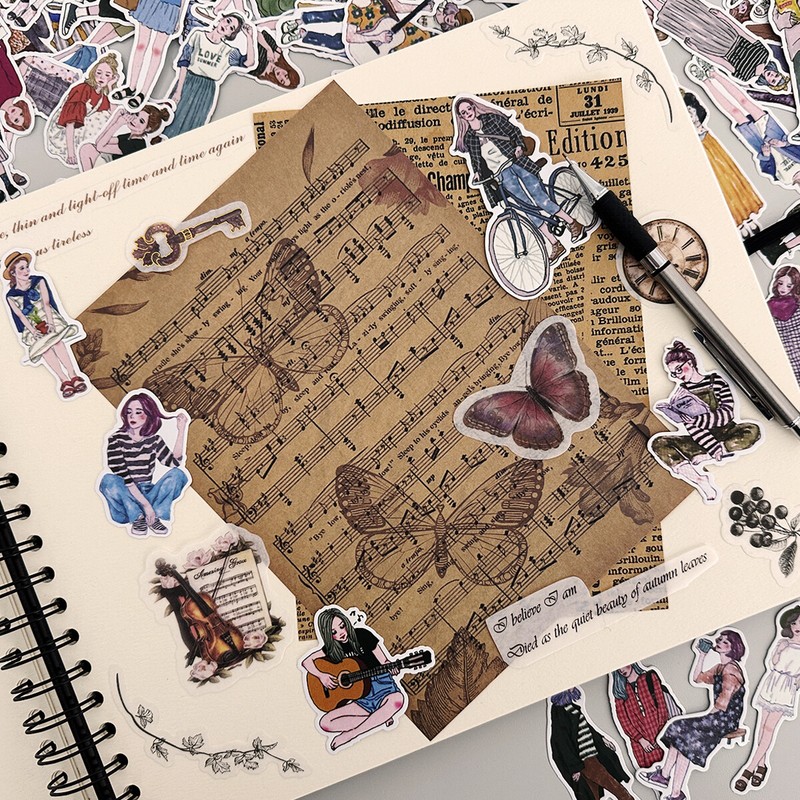 Wrapables Fashion Women People Vinyl Stickers for Scrapbooking, Journaling gallery
